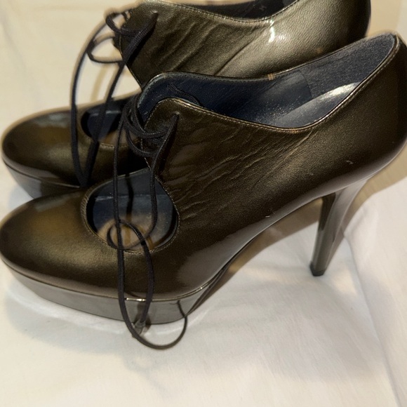Stuart Weitzman Time Lace up platform in Olive size 7 - Picture 3 of 9